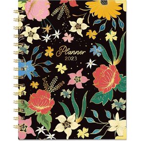 2023 Planner - Planner/Calendar 2023, Jan.2023 - Dec.2023, 2023 Planner Weekly & Monthly with Tabs, 6.3" x 8.4", Hardcover + Back Pocket + Twin-Wire Binding, Daily Organizer - Colorful Floral