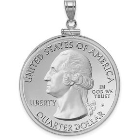 DIY Jewelry: Sterling Silver Bezel for Quarter Coins – Easy to Use Pendant/Charm/Necklace Setting