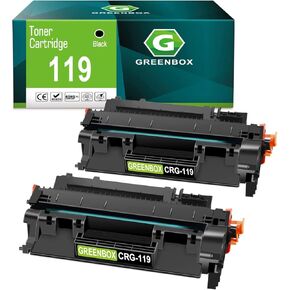 GREENBOX 119 Black Toner Cartridge Replacement for Canon 119 3479B001 Toner Cartridge for imageCLASS MF6160dw MF414dw MF5950dw MF5880dn MF5850dn MF416dw LBP253dw LBP6300dn MF5960dn Printer, 2-Pack