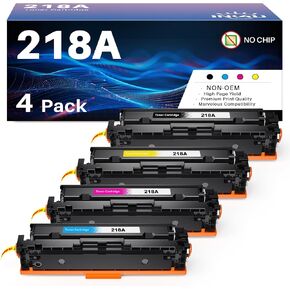 218A Toner Cartridges 4 Pack Compatible Replacement for HP 218A Toner Cartridges HP Set 218X W2180A W2181A W2182A W2183A for HP Color Laserjet Pro 3201DW MFP 301CDW 3301FDW 3301SDW (1BK/1C/1M/1Y)