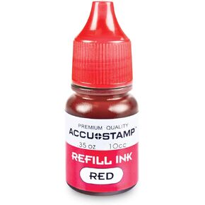 Accu-Stamp Gel Ink Refill, Red, 0.35 Oz Bottle