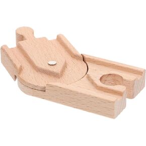 Toyvian Wooden Train Track - Expansion Pack Compatible with Thomas Wooden Train Railway Track Expansion Block Wooden Train Accessories for Table, 10.00X4.00X1.20CM