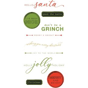 Sizzix Clear Stamps w/Framelits Die Jolly Sentiments by 49 and Market