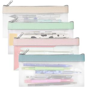 4 Pack Pency Pouch - Zipper Clear Capouch ، Office Supplies Makeup Bage