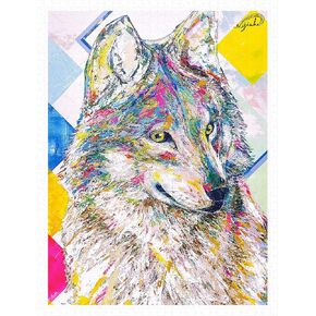 Pintoo Jigsaw Puzzles 1200 Piece for Adults - NiJiSuKe - Rising Star - Wolf Beautiful Plastic Puzzle for Home Decor Zero Dust Easy Storage [H3001]