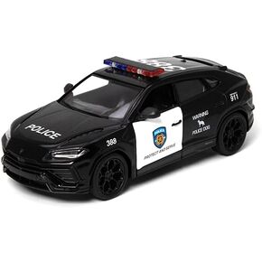 KiNSMART Lamborghini Urus Performante Police Car, 1:40 Scale, Die Cast Metal, Pull Back Action Model
