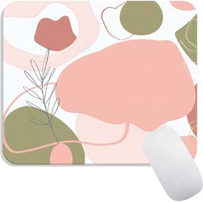 Cute Rose Pattern Mouse Pads for Desk, Pink Mousepad with Non-Slip Rubber Gaming Pad, Personalized Design Mouse Pads for Desk, Office Accessories Computer Mouse Pad Computer Desk Accessories