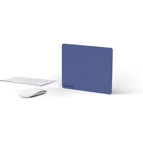Seihoo Leather Mouse Pad, Silicone Back Non-Slip Waterproof Ultra Smooth Pad, Fast and Accurate Control for Office Gaming (9.5 x 7.8in) (Black)