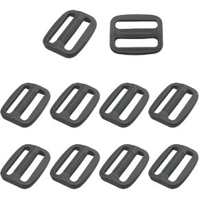 10PCS Plastic Adjustable Buckle for Bag Straps 25mm/1 inch I.D. Triple Slide Buckle Webbing Belt Buckle Backpack Belt Buckle Webbing Buckle Buckles for Camping Bags Buckle for Handbags