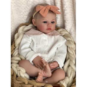 RXDOLL 18 inch Reborn Baby Dolls Anatomically Correct Girl Realistic Newborn Baby Dolls Silicone Vinyl Full Body Real Life Baby Doll Washable Toy Gifts for Kids Age 3+