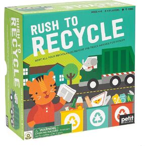 Petit Collage: Rush to Recycle | Teach Kids About Recycling| Sort All The Recyclibles Before The Truck Comes | Made with Recycled Card and Vegetable Inks