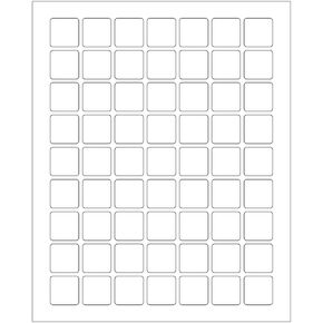 ChromaLabel 1 x 1 Inch Printable Labels, Office Labels & Stickers Compatible with Inkjet Printer, Permanent Pressure Sensitive Adhesive Label Sheets - 63 Label Stickers per Sheet, White