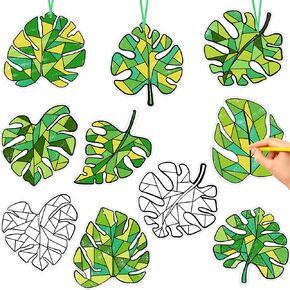 Beyumi Coloring Palm Leaf Kit - 83pcs Color Your Palm Leaf Kit للأطفال.