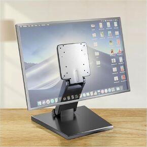 VESA Low Profile Monitor Stand - for 14-27" Screens Ergonomic Adjustable Desktop Mount with 100x100mm Compatibility