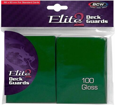 BCW Elite2 Glossy Card Sleeves – Red | Crystal-Clear Front | Textured Back | Fits 2.5" x 3.5" Cards - 100 Ct in Kuwait