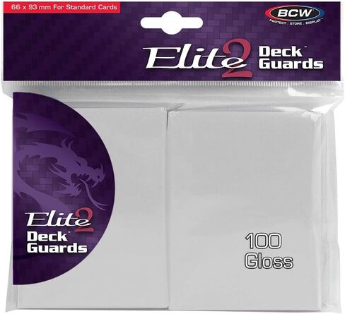 BCW Elite2 Glossy Card Sleeves – Red | Crystal-Clear Front | Textured Back | Fits 2.5" x 3.5" Cards - 100 Ct in Kuwait