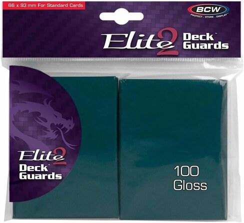 BCW Elite2 Glossy Card Sleeves – Red | Crystal-Clear Front | Textured Back | Fits 2.5" x 3.5" Cards - 100 Ct in Kuwait