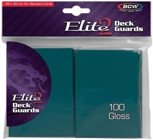 BCW Elite2 Glossy Card Sleeves – Red | Crystal-Clear Front | Textured Back | Fits 2.5" x 3.5" Cards - 100 Ct in Kuwait