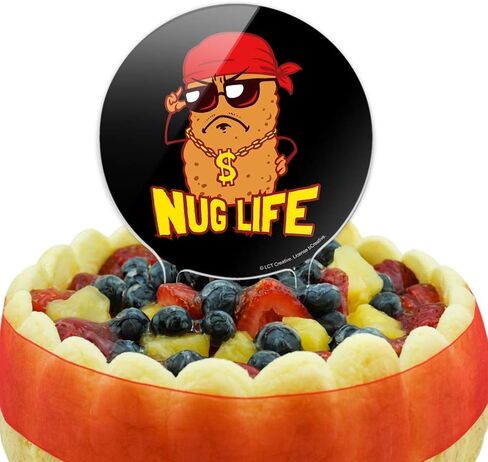 Acrylic Nug Life Chicken Nugget Funny Humor Cake Topper Party Decoration for Wedding Anniversary Birthday Graduation in Saudi Arabia