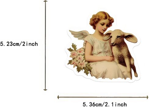 50 Pcs Vintage Stickers Angel Stickers for Scrapbooking Hand Ledger Phone Case Laptop Diary DIY Crafts Journaling Stickers Waterproof Stickers, 028-ST in Saudi Arabia