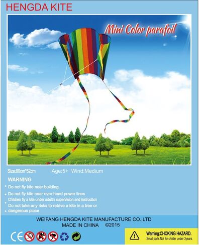 HENGDA KITE for Kids&Adults Rainbow Parafoil Kite with Long Tail,with 700 Feet Kite Reel String, Easy to Fly, Suitable for Children to Play, do not Need to Assemble，Perfect for Beach Fun in Saudi Arabia