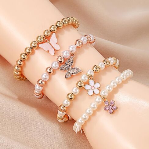 50pcs Smooth Ball Spacer Beads for Making Jewelery DIY Earring Bracelet Metal Beads Accessory (gold) in Kuwait