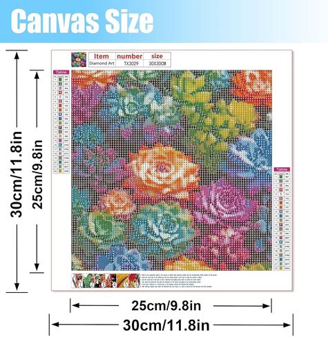 UiSdfuy Diamond Art Kits for Adults, Diamond Art for Adults and Beginner,Full Drill Diamond Dots Painting,Wall Decor(11.8x11.8 in) Succulent in Saudi Arabia