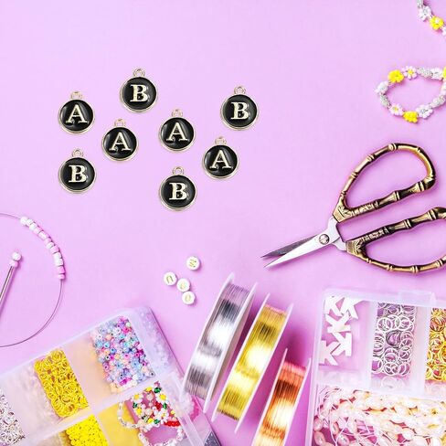 MECCANIXITY Alphabet Enamel Letter Charm Jewelry Initial Pendant for DIY, Jewelry Making Bracelet in Saudi Arabia