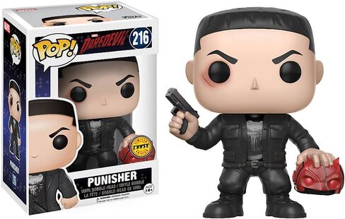 Punisher (Chase Edition): Daredevil x Funko POP! Marvel Vinyl Figure & 1 PET Plastic Graphical Protector Bundle [#216/11092 - B] in Saudi Arabia