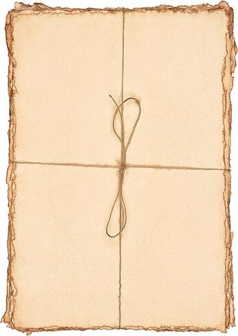 LEATHER VILLAGE Watercolor Paper- 6 X 4 inches - 25 Sheets Watercolor Paper for Drawing, Sketching, Wedding Cards & Crafts - 150 GSM Thick Deckle Edge Virgin Cotton Handmade Paper - Vintage in Kuwait