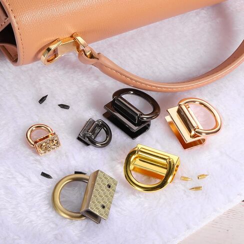 uxcell Metal Bag Connector with D Ring, Purse Bridge Hanger with Screws for Purse DIY, Key Chain Lanyard in Saudi Arabia