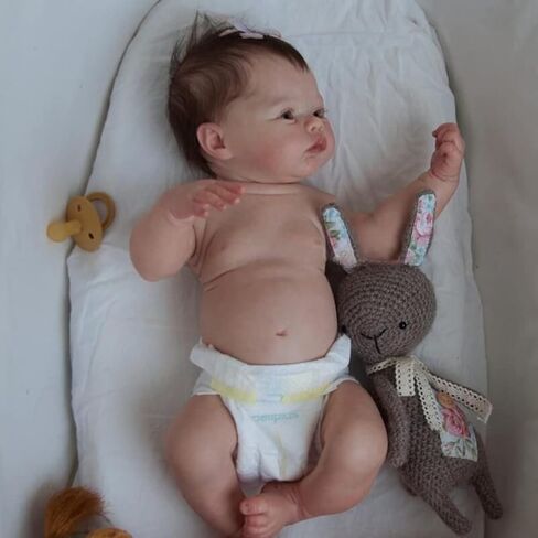 RXDOLL 18 inch Reborn Baby Dolls Anatomically Correct Girl Realistic Newborn Baby Dolls Silicone Vinyl Full Body Real Life Baby Doll Washable Toy Gifts for Kids Age 3+ in Saudi Arabia