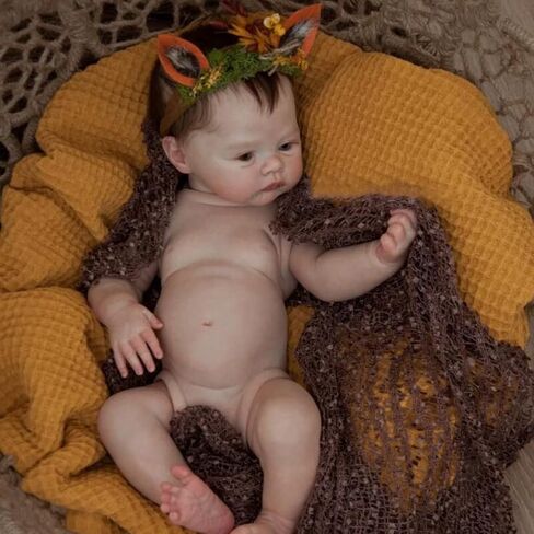 RXDOLL 18 inch Reborn Baby Dolls Anatomically Correct Girl Realistic Newborn Baby Dolls Silicone Vinyl Full Body Real Life Baby Doll Washable Toy Gifts for Kids Age 3+ in Saudi Arabia