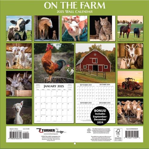 TURNER PHOTOGRAPHIC On The Farm 12x12 Photo Wall Calendar (25998940039) in Kuwait