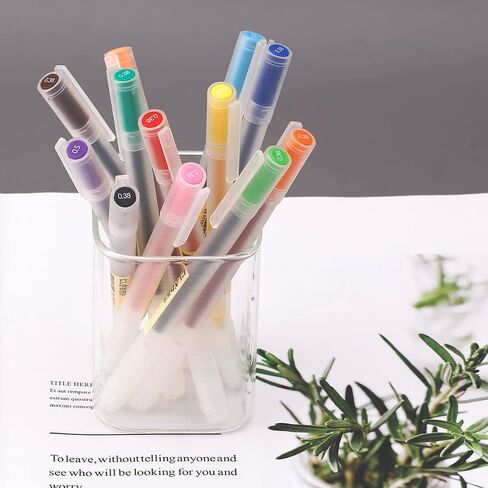 Colored Pens for Note Taking,0.38mm Ultra Fine Point 12 Multicolor Pen for Journaling Writing Drawing Coloring Planner Calendar,12 Count in Saudi Arabia