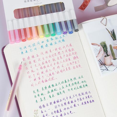 Colored Pens for Note Taking,0.38mm Ultra Fine Point 12 Multicolor Pen for Journaling Writing Drawing Coloring Planner Calendar,12 Count in Saudi Arabia