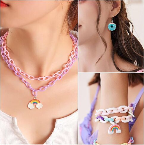 Craftdady Colorful Animal Food Fruit Pattern Resin Pendants Opaque Cute Cartoon Pendant Charms Dangle Charms Hang Ornaments for DIY Craft Necklace Bracelet Earring Keychain Jewelry Making Decor in Kuwait