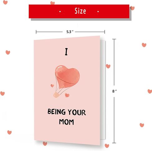 YiKaLus Valentines Day Card for Daughter Son,Birthday Card for Daughter Kids,Valentines Day Gifts from Mom,Birthday Card Gifts for Her Him in Kuwait