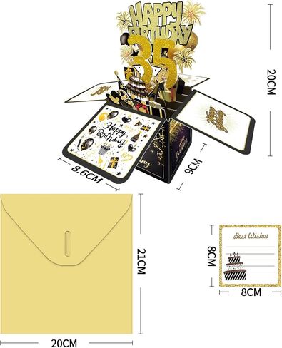 Birthday Card, Birthday Decorations for Girls Boys/Her He, Happy Birthday 3D Cards for Daughter Son/Women Men/Dad Mom/, Birthday Gifts Box for Grandson Granddaughter/Grandpa Grandma in Kuwait