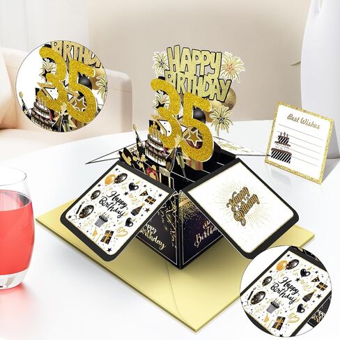 Birthday Card, Birthday Decorations for Girls Boys/Her He, Happy Birthday 3D Cards for Daughter Son/Women Men/Dad Mom/, Birthday Gifts Box for Grandson Granddaughter/Grandpa Grandma in Kuwait