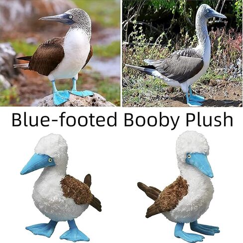 Tiny Heart Simulation Blue Footed Booby Plush Toy, 10.62inch Super Soft and Cute Blue Footed Booby Stuffed Animal Toys Fun Kids Gift Home Decor in Saudi Arabia
