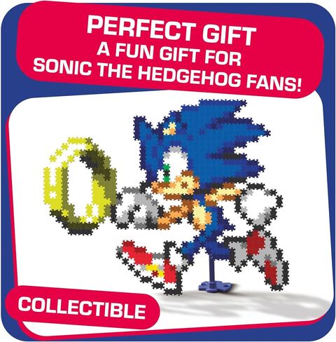 Jixelz Remix Sonic the Hedgehog Craft Kit - Sonic and Ring - No Heat أو Glue مطلوب - ألعاب بناء الجذعية - فن البكسل لغرفة النوم أو ديكور غرفة النوم الكلية - 700+ قطعة - تتراوح أعمارهم بين 8 سنوات وما فوق in Kuwait