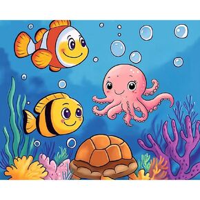 Natuyalo Paint by Numbers Kit for Adults - Beach Seascape Adult DIY Acrylic Painting on Canvas Suitable for Beginners Art Crafts Without Framed (16x20 Inch)