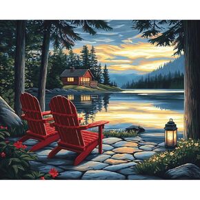 Natuyalo Paint by Numbers Kit for Adults - Beach Seascape Adult DIY Acrylic Painting on Canvas Suitable for Beginners Art Crafts Without Framed (16x20 Inch) in Kuwait