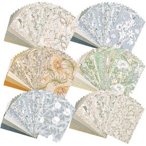 160Pcs Vintage Journaling Scrapbooking Paper Textured Paper Scrapbook Decorative material Stickers Supplies Mixed Special Paper for Planner Journal Ephemera Sets A6 4.1*5.8Inch