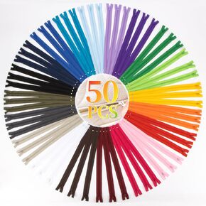 MAQIHAN 60PCS Zippers - Zipper Replacement 11.8 Inch Zippers for Sewing Zipper Tape Bulk Zippers Zippers for Bags, Purses, Jacket,DIY, Crafts, Sewing, Clothing, Cushions, Jeans (20 Colors)