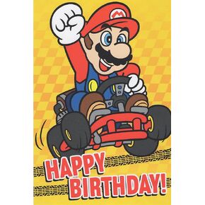Mario Kart Mario Happy Birthday Card - Hope It's Great From Beginning to GAME OVER!