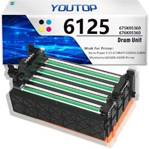 675K05360(676K05360) Imaging Unit Replacement for Xerox 676K05360(675K05360) Drum Unit Compatible for Xerox Phaser 6125 6128MFP 6500DN 6500N WorkCentre 6505DN 6505N Printer