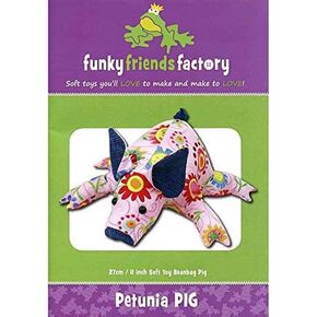 Funky Friends Paper Sewing Pattern Petunia Pig Soft Toy from Factory