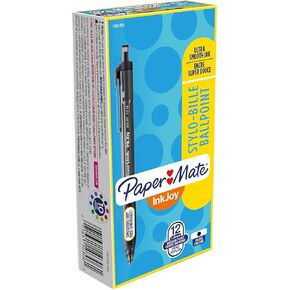 Paper Mate 1951260 InkJoy 300 RT Retractable Ballpoint Pen, 1mm, Black, Dozen